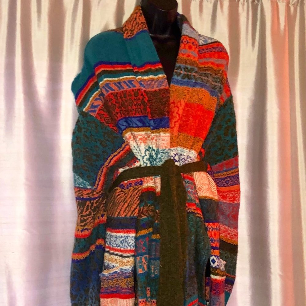 Free People Fantasia Fairisle Sweater Coat